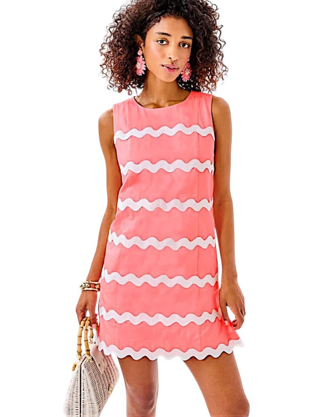 Lilly Pulitzer Kerra Shift Romper in Sorbet Pink NWT - Size 8 - Picture 4 of 9